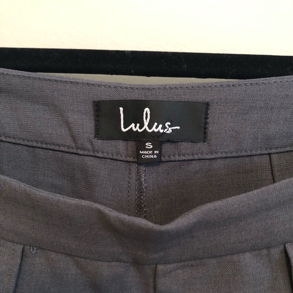 Lulus Aisha Charcoal Gray Trouser Pants - NWOT - Picture 5 of 8